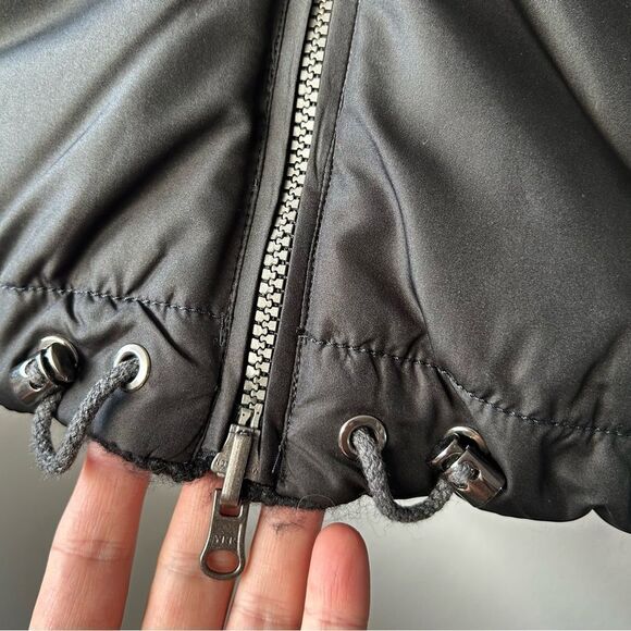 TONET Alpaca blend Black Hooded Zip-Up Reversible Jacket made In Italy - Picture 6 of 13